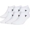 Adidas Originals Adidas 6-pack Cushioned Superlite 3.0 No Show Socks In White/black