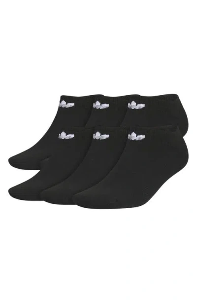 Adidas Originals Adidas 6-pack Trefoil 2.0 No-show Socks In Black