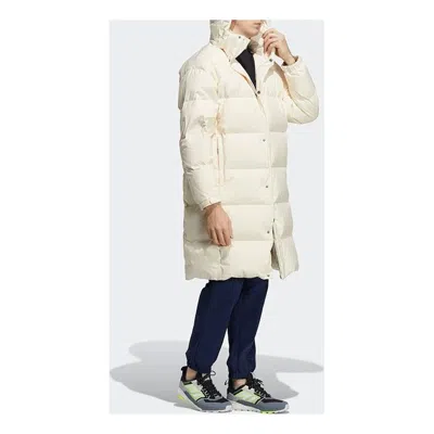 Adidas Originals Adidas 800 Solid Color Loose Detachable Mid-length Down Jacket Couple Style Beige