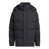 Adidas Originals Adidas 800 Solid Color Sports Hooded With Down Feather Black Jacket