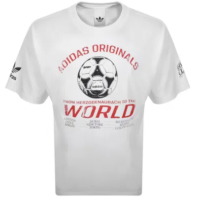 Adidas Originals Adidas 90s Football Graphic T Shirt White