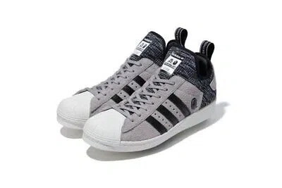 Pre-owned Adidas Originals Adidas A Bathing Ape X Neighborhood X Superstar Boost 'grey Black' Cg2917 In Gry/cblack/owht