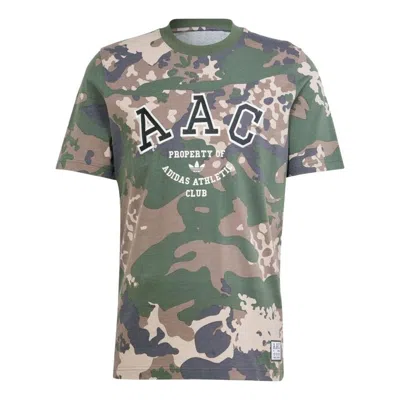 Adidas Originals Adidas Aac Camo T-shirt 'green Brown' In Multi