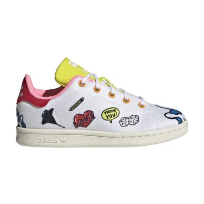 Pre-owned Adidas Originals Adidas Aaron Kai X Stan Smith Primeblue Little Kid 'doodles' | White | Kid's Size 12.5