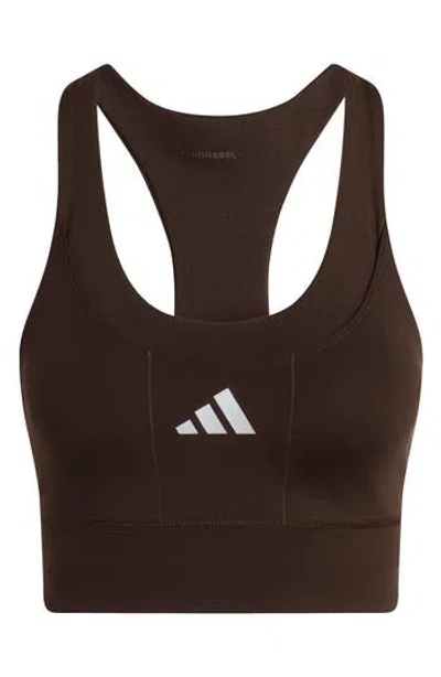 Adidas Originals Adidas Adi365 Pocket Sports Bra In Brown