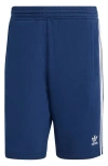 Adidas Originals Adidas Adicolor 3-stripes Cotton French Terry Shorts In Night Indigo