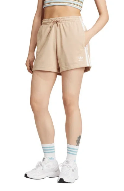 Adidas Originals Adidas Adicolor 3-stripes French Terry Shorts In Magic Beige