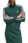 Adidas Originals Adidas Adicolor 3-stripes Knit Track Jacket In Mineral Green