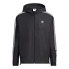 Adidas Originals Adidas Adicolor 3-stripes Windbreaker Full Zip Jacket 'black'