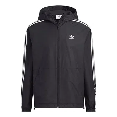 Adidas Originals Adidas Adicolor 3-stripes Windbreaker Full Zip Jacket 'black'