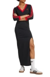 Adidas Originals Adidas Adicolor Classics 3-stripes Maxi Dress In Black