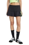 Adidas Originals Adidas Adicolor Interlock 3-stripe Miniskirt In Black
