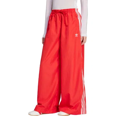 Adidas Originals Adidas Adicolor Oversized Track Pants In Red