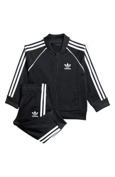 Adidas Originals Adidas Adicolor Superstar Track Jacket & Joggers Set In Black
