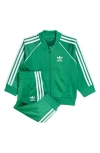 Adidas Originals Kids' Adidas Adicolor Superstar Track Jacket & Joggers Set In Green