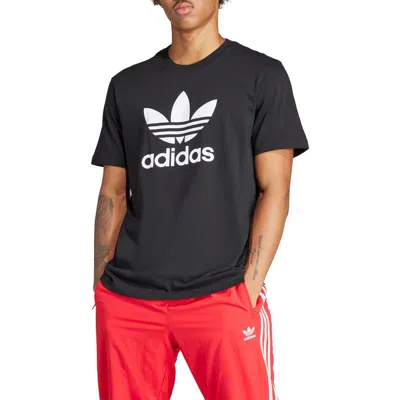 Adidas Originals Mens  Trefoil T-shirt In Black/white