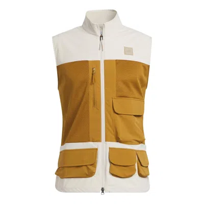 Adidas Originals Adidas Adicross Full-zip Golf Vest 'beige Brown'