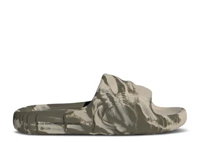 Adidas Originals Adidas Adidas Adilette 22 Slide 'wonder Beige Olive Strata' In White