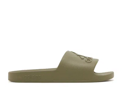 Adidas Originals Adidas Adidas Adilette Aqua Slides 'olive Strata' In Green