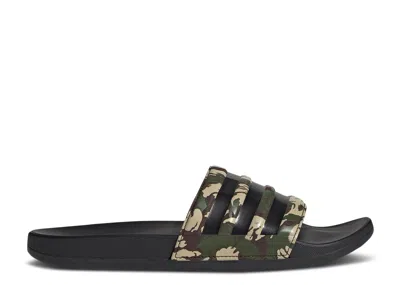 Adidas Originals Adidas Adidas Adilette Comfort Slides 'wild Pine Camo' In Green