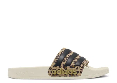 Adidas Originals Adidas Adidas Adilette Shower Slide 'leopard' In Brown