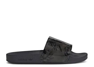 Adidas Originals Adidas Adidas Adilette Slide 'chinese Porcelain' In Black