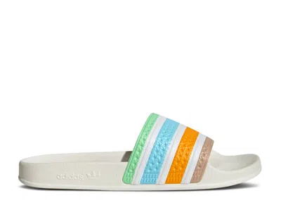 Adidas Originals Adidas Adidas Adilette Slide 'off White Multi' In Blue