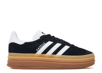Adidas Originals Adidas Womens Black White White Gum Gazelle Bold Brand-embellished Suede Low-top Trainers