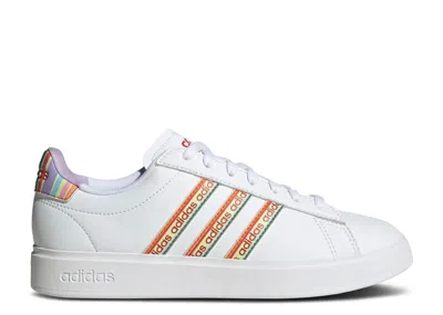 Adidas Originals Adidas Adidas Wmns Grand Court 2.0 'multi-color Stripes' In White