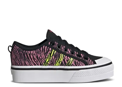 Adidas Originals Adidas Adidas Wmns Nizza Platform 'bliss Pink Zebra' In Black