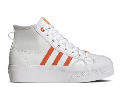 Adidas Originals Adidas Adidas Wmns Nizza Platform Mid Vegan 'white Bliss Orange'