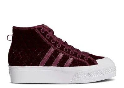 Adidas Originals Adidas Adidas Wmns Nizza Platform Mid 'victory Crimson' In Red