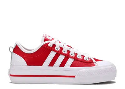 Adidas Originals Adidas Adidas Wmns Nizza Rf Platform 'heart Embossed - Scarlet' In Red