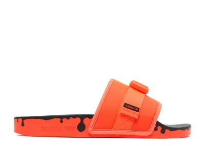 Adidas Originals Adidas Adidas Wmns Pouchylette Slides 'paint Drip - Solar Red'