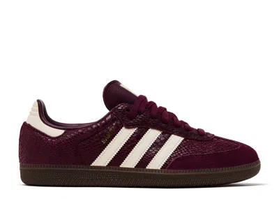 Adidas Originals Adidas Adidas Wmns Samba Og 'maroon Cream White Gold' In Red