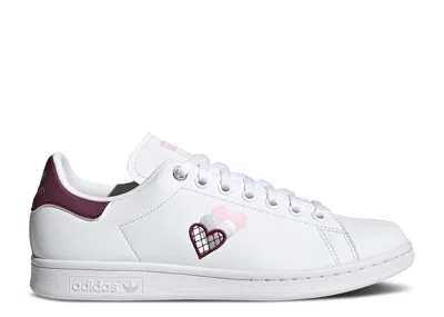 Adidas Originals Adidas Adidas Wmns Stan Smith 'hearts - Victory Crimson' In White