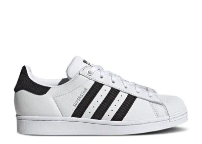 Adidas Originals Adidas Adidas Wmns Superstar 'black Corduroy Stripes' In White