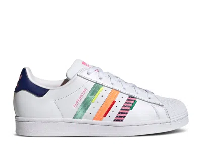 Adidas Originals Adidas Adidas Wmns Superstar 'multi Jagged Stripes' In White