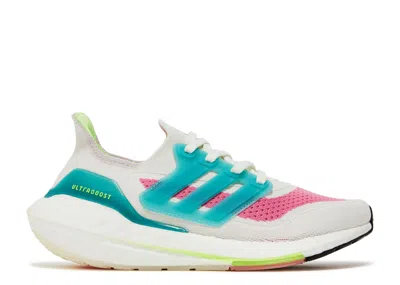 Adidas Originals Adidas Adidas Wmns Ultraboost 21 'white Tint Rose Tone' In Green