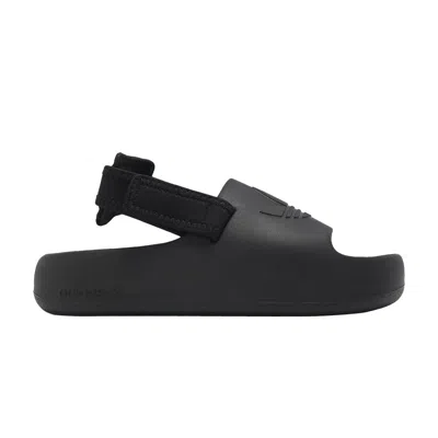 Pre-owned Adidas Originals Adidas Adifom Adilette Slide J 'triple Black' | Kid's Size 4