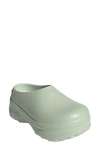 Adidas Originals Adifom Stan Smith "silver Green" Mules In Linen/white/linen