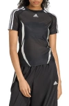 Adidas Originals Adidas Adilenium Season 4 Teamgeist Tight Sheer T-shirt In Black