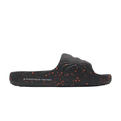 Pre-owned Adidas Originals Adidas Adilette 22 Slide 'black Orange Speckled' | Men's Size 8