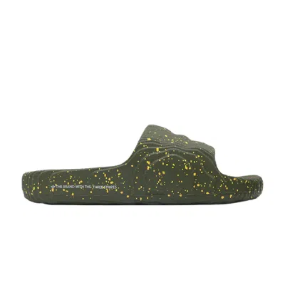 Pre-owned Adidas Originals Adidas Adilette 22 Slide 'olive Strata Spark Speckled' | Green | Men's Size 4
