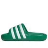 Adidas Originals Adilette 24 Striped Slides In Green