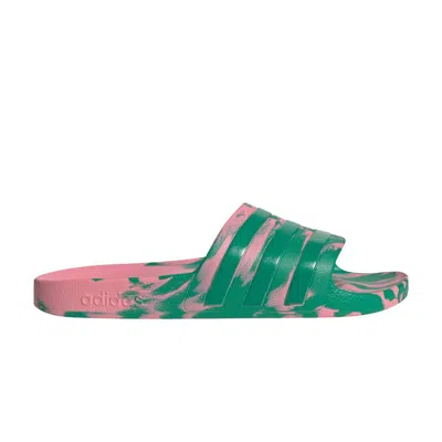 Pre-owned Adidas Originals Adidas Adilette Aqua Slide 'bliss Pink Court Green' | Men's Size 11