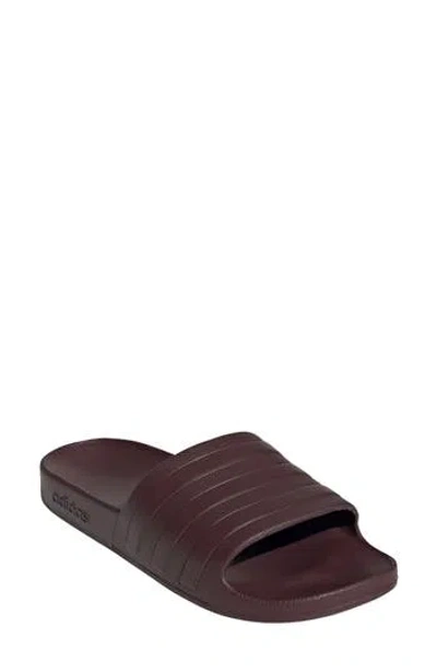 Adidas Originals Adidas Adilette Aqua Slide Sandal In Aurora Ruby/ruby/ruby