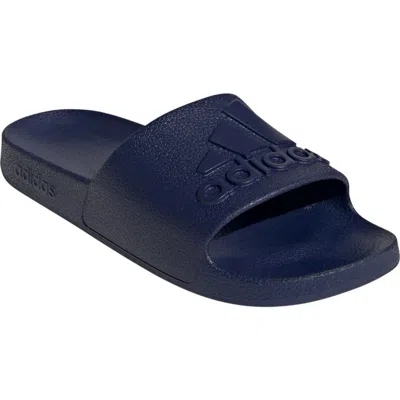 Adidas Originals Adidas Adilette Aqua Slide Sandal In Blue/blue/blue