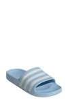 Adidas Originals Adidas Adilette Aqua Slide Sandal In Blue/zero Met/zero Met