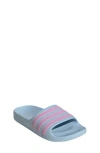 Adidas Originals Kids' Adidas Adilette Aqua Slide Sandal In Glow Blue/bliss Lilac